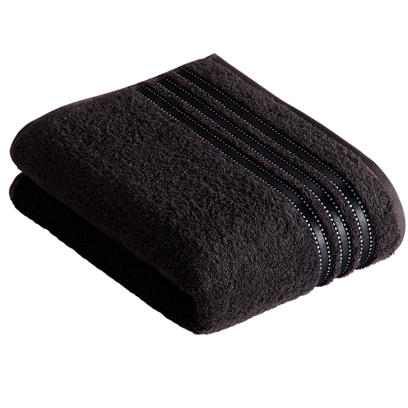 Полотенце махровое Vossen Cult de Luxe 67x140см, цвет черный