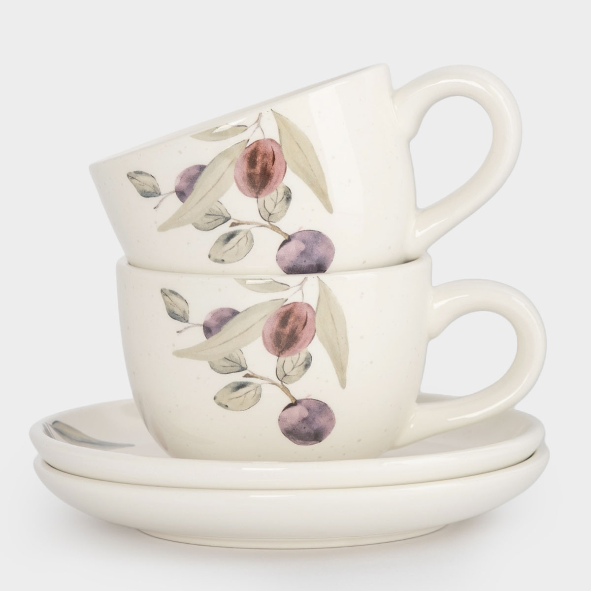 Набор чайных пар Anna Lafarg Сливы на 2 персоны