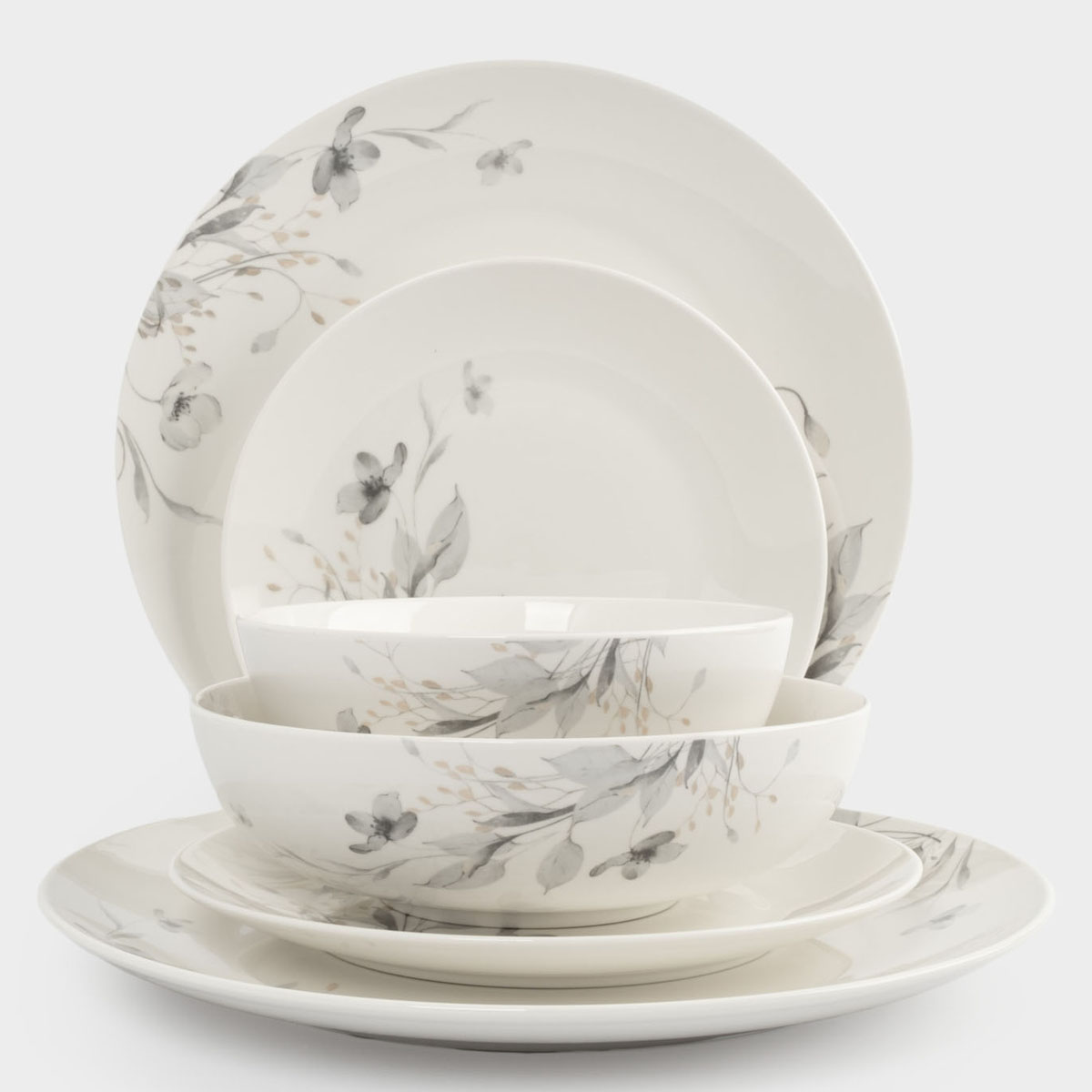 Сервиз обеденный Anna Lafarg Нежные Цветы 18 предметов на 6 персон