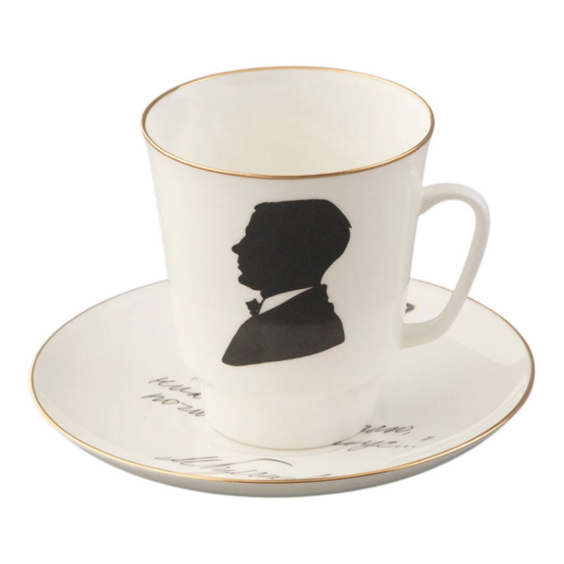 Пара чайная Императорский фарфоровый завод Русские писатели Булгаков
