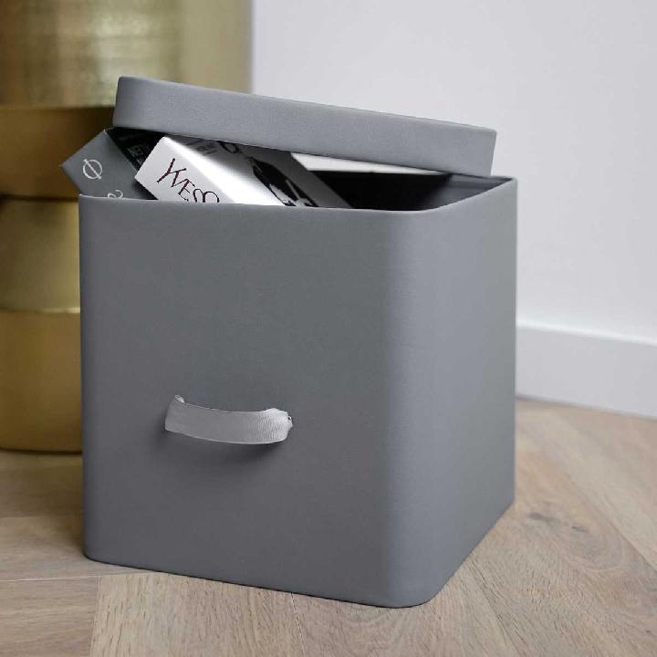 Коробка для хранения Rompicato Cube L, цвет светло-серый