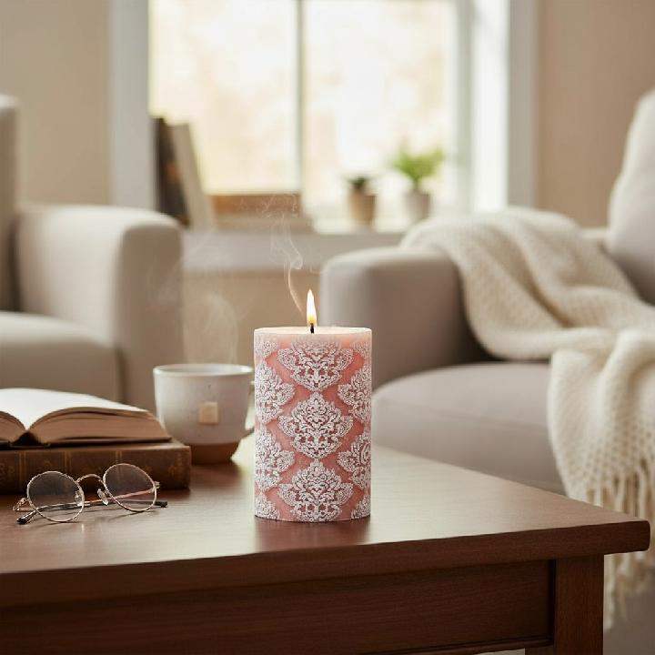 Свеча фигурная с росписью Zapel Данидин малая, карамель