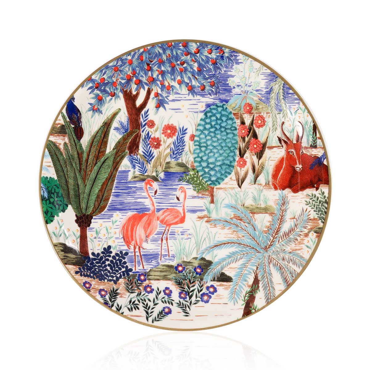 Тарелка для канапе Gien Le Jardin Du Palais Фламинго