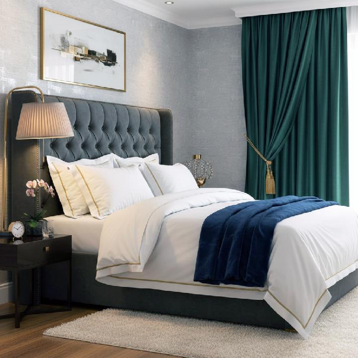 Комплект постельного белья евро Lameirinho Triple Embroidery