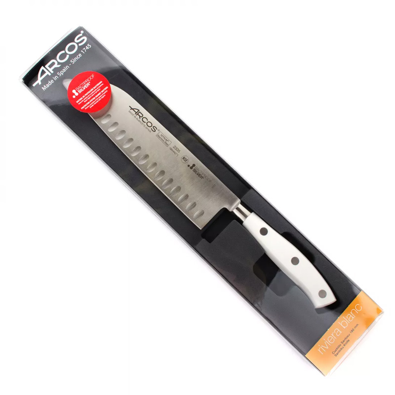 Нож поварской Сантоку Arcos Riviera Blanca