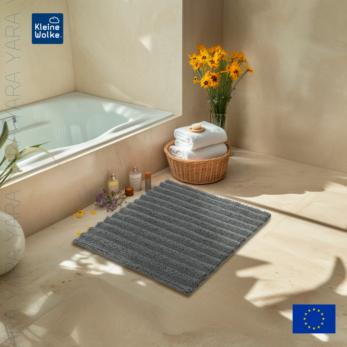 Коврик для ванной комнаты Kleine Wolke Yara Slategrey 50x60см