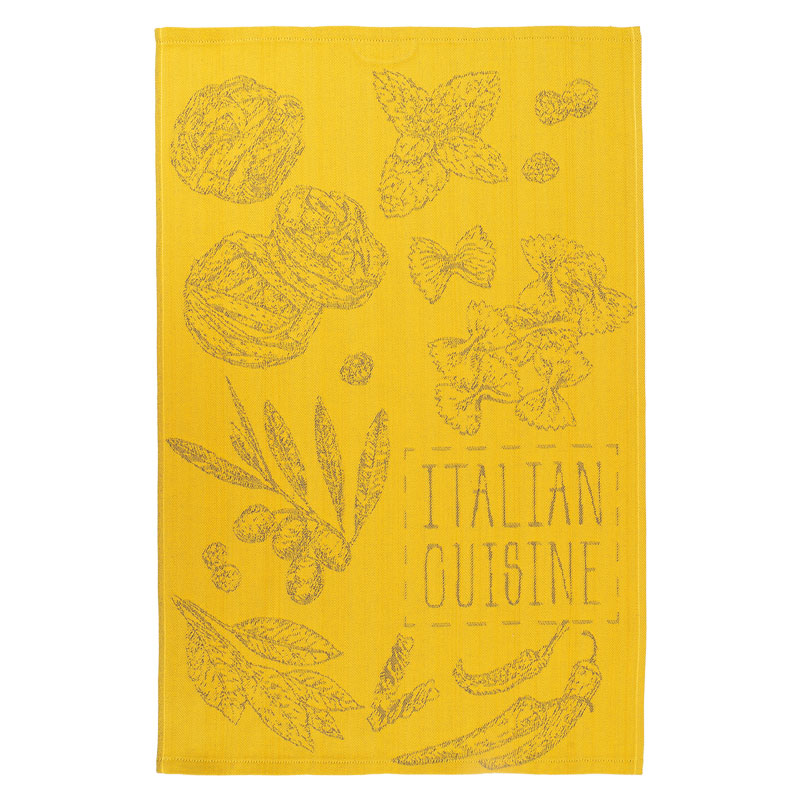 Полотенце кухонное Spany Italian food, цвет горчичный
