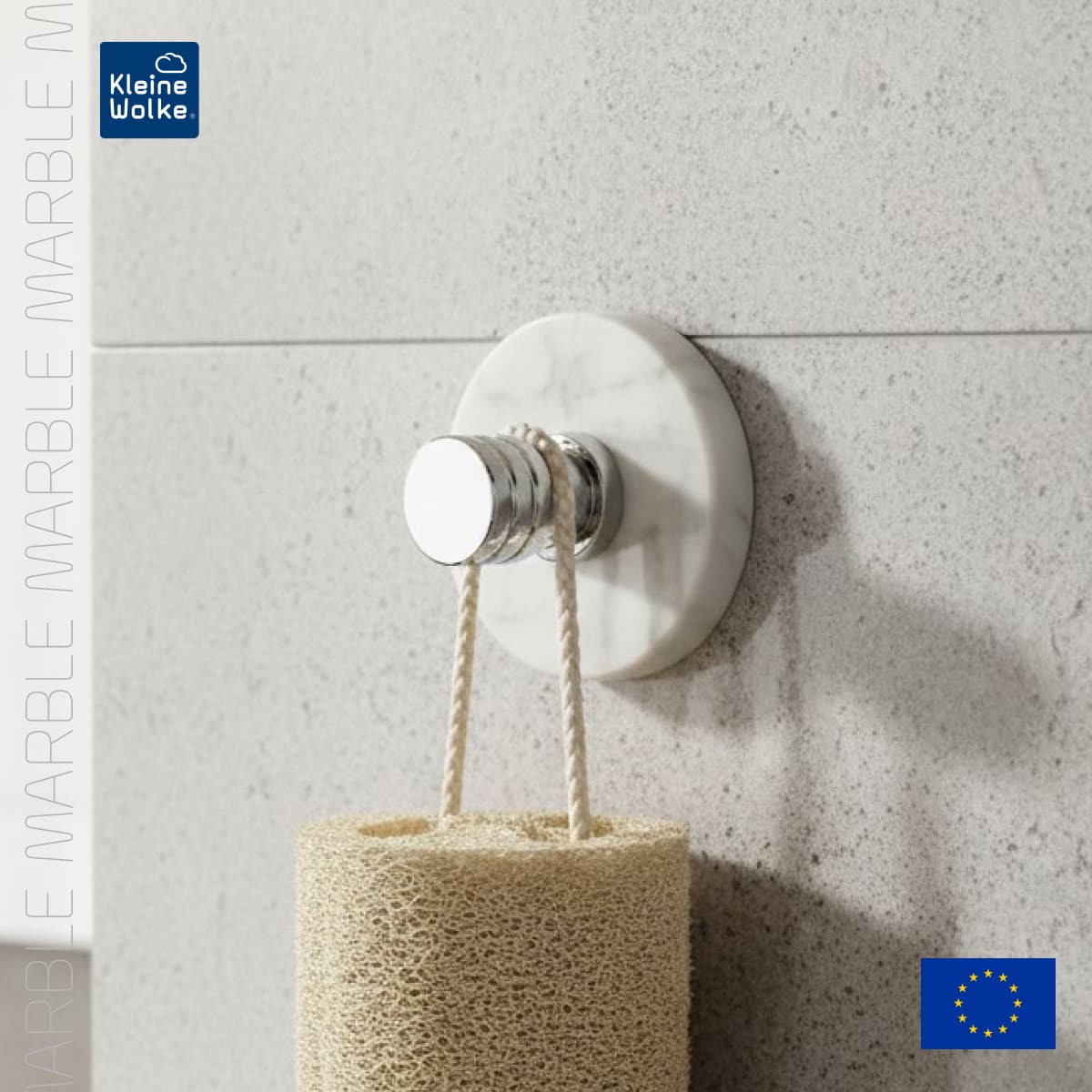 Крючок Kleine Wolke Marble Hooks мрамор 5см, белый