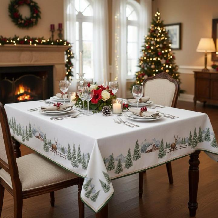 Скатерть Easy life White Forest 250x145см