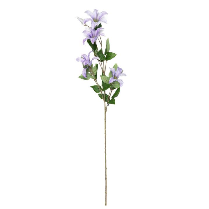 Искусственные цветы Silk-ka Клематис 95см, цвет лавандовый