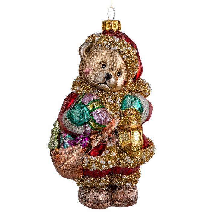 Елочное украшение ErichKrause Decor Перламутровый мир Мишка с подарками