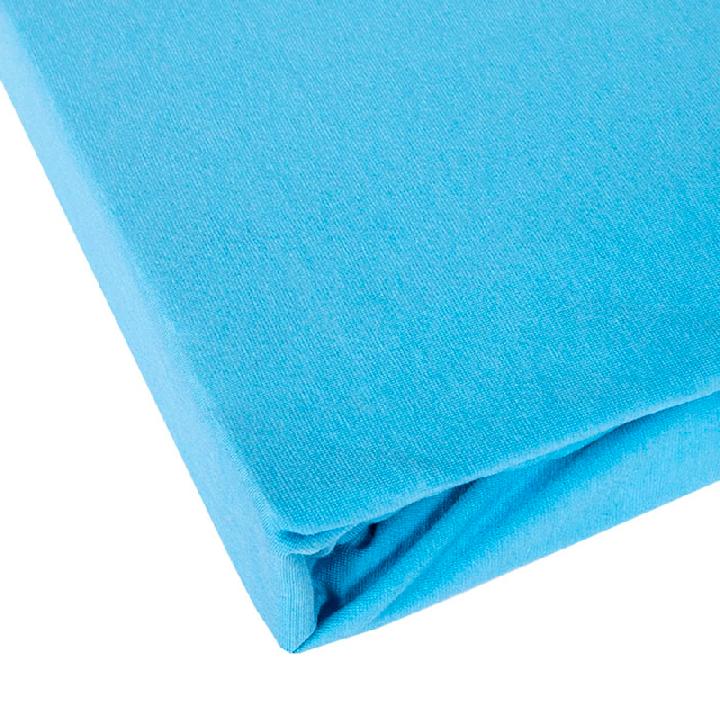 Простыня на резинке 1,5-спальная Janine Elastic 150x200см, цвет голубой