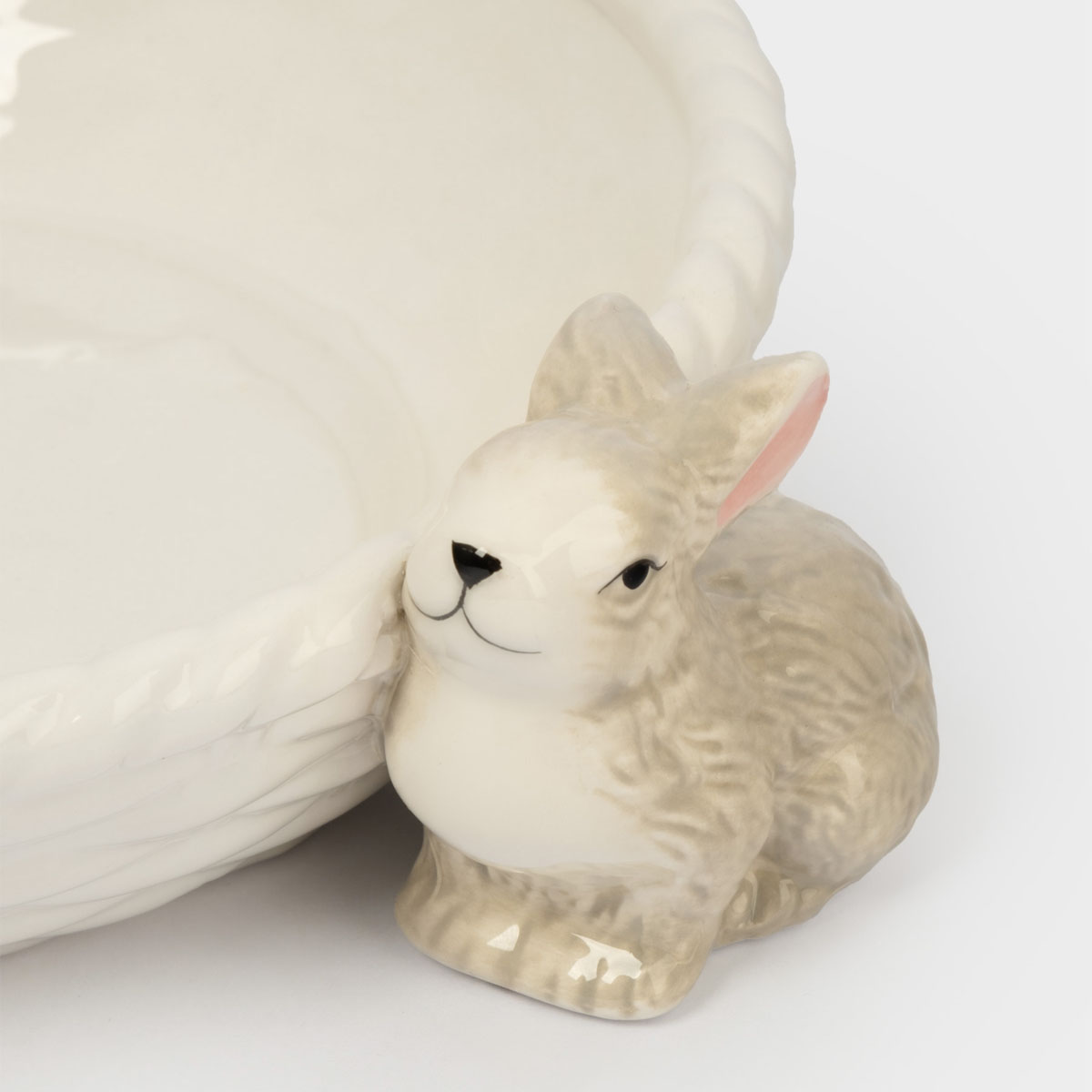 Ваза для фруктов Anna Lafarg Пасха Натуральная Кролики с корзинкой