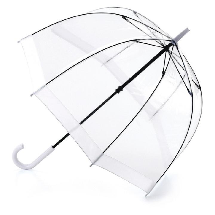 Зонт женский Fulton Birdcage купол 89см, прозрачный с белым