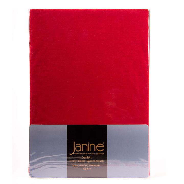 Простыня на резинке 1,5-спальная Janine Elastic 150x200см, цвет гранат