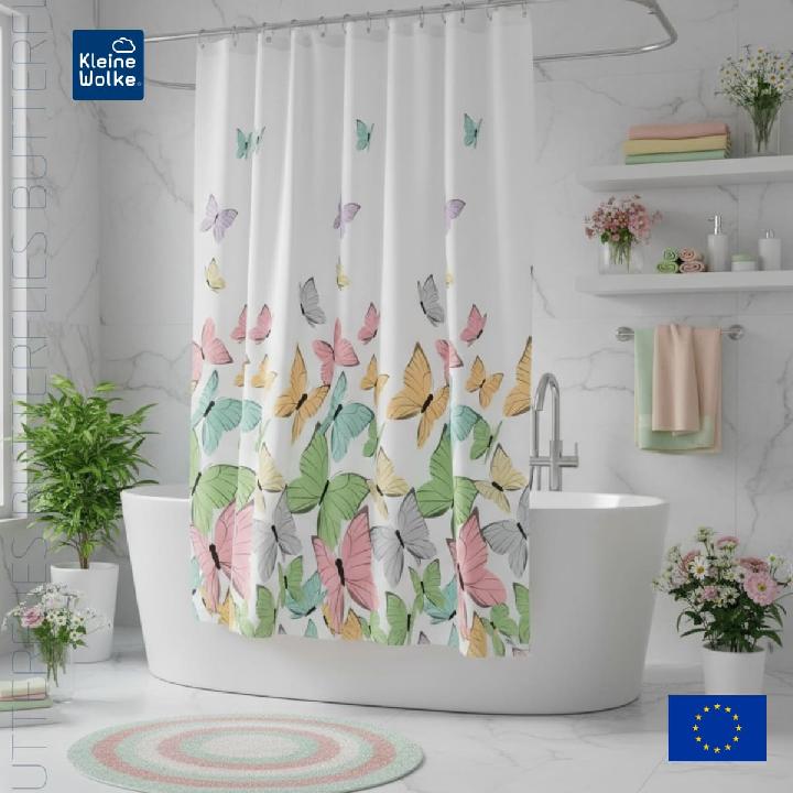 Штора для ванной комнаты Kleine Wolke Butterflies Multicolor
