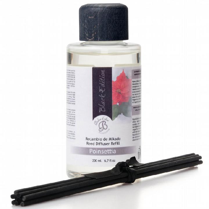 Аромат сменный для диффузора с палочками Boles D’olor Black Edition. Пуансеттия