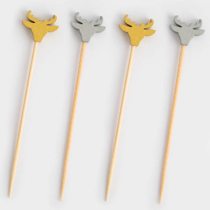 Шпажки для канапе Anna Lafarg Новый Год Олень 20шт