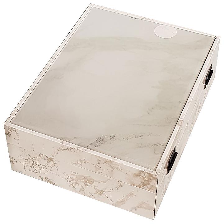 Шкатулка Ozverler marble white 20x26см