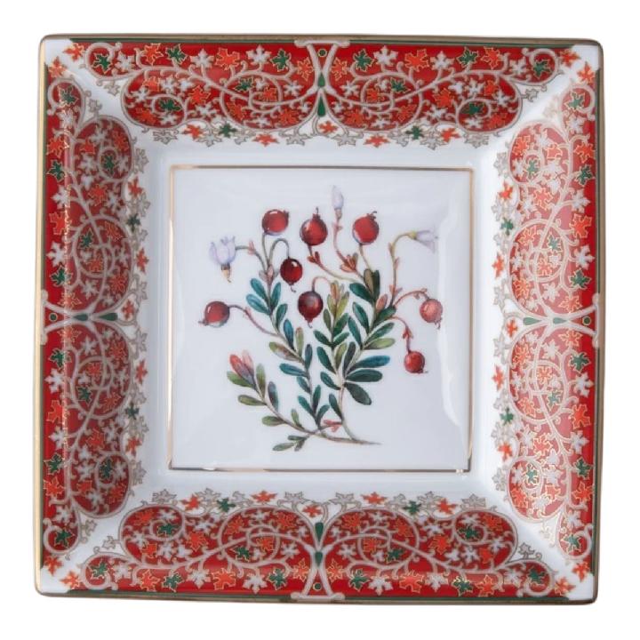 Подставка для мелочей квадратная ИФЗ Цветы и ягоды России. Клюква заповедная