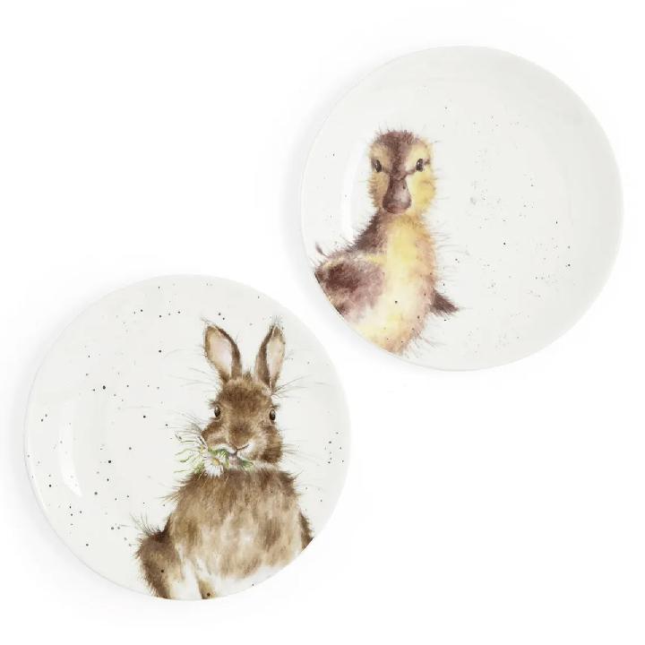 Набор тарелок десертных Royal Worcester’s Wrendale Designs Заяц и утенок 2шт