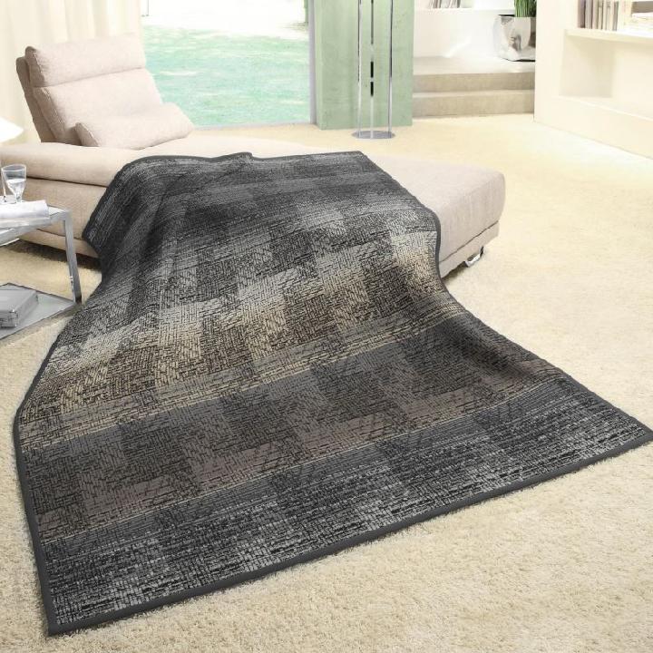 Плед 1,5-спальный Biederlack Cotton Home Aztec grey