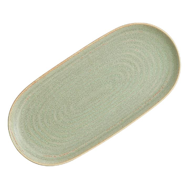 Блюдо овальное Home Chef Amber Green 25,5x12см