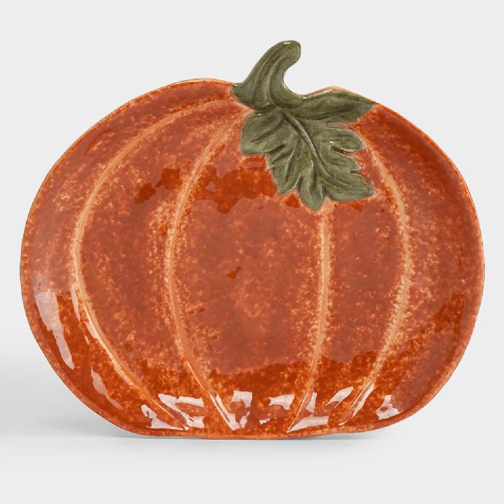Блюдо Anna Lafarg Bright Pumpkin Тыква с листом