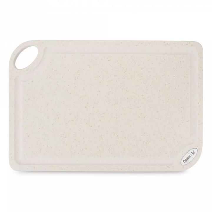 Доска разделочная двухсторонняя с желобом ComposeEat ArtiStone 30х20см Меренга милк