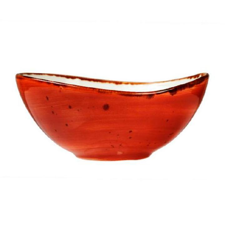 Салатник овальный Petye Rustics 13x16см, цвет терракотовый