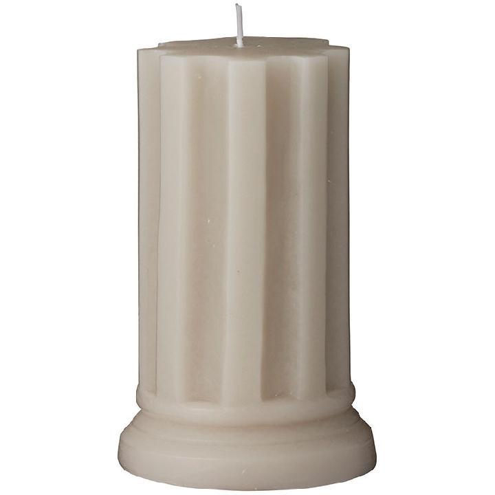 Свеча Lene Bjerre Colinne 12x7,5см, цвет серый