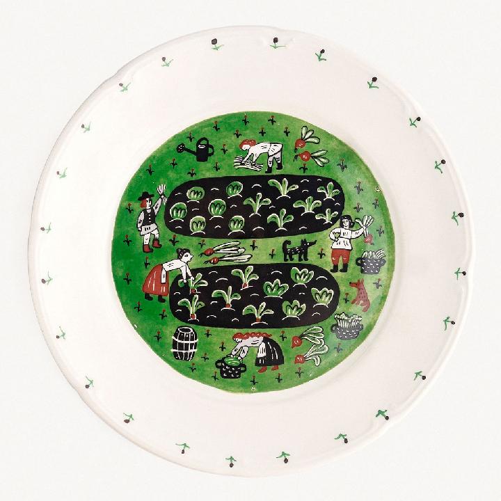 Тарелка обеденная Дымов Керамика Огород Уткина Урожай