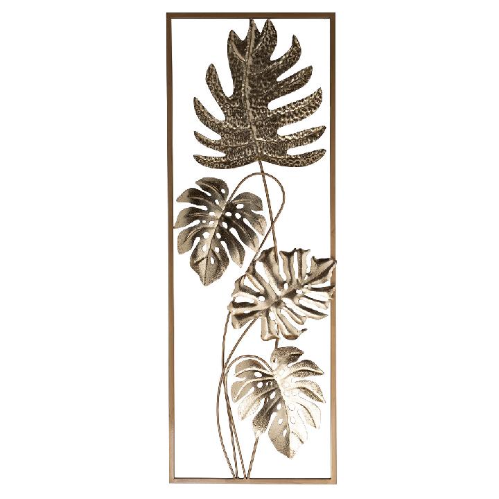 Панно декоративное Garda Decor Тропические листья 31,1x89,5x5,1см