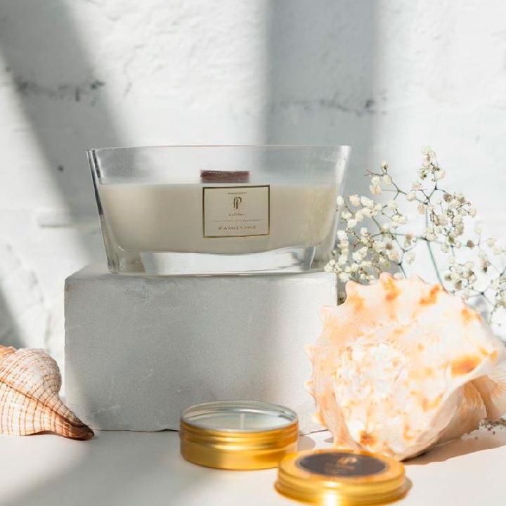 Свеча ароматическая La Prima Sea salt & sage (Морская соль и шалфей)