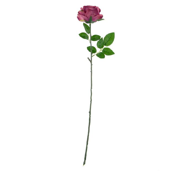 Цветы искусственные FloDecor Роза 60см, цвет розовый