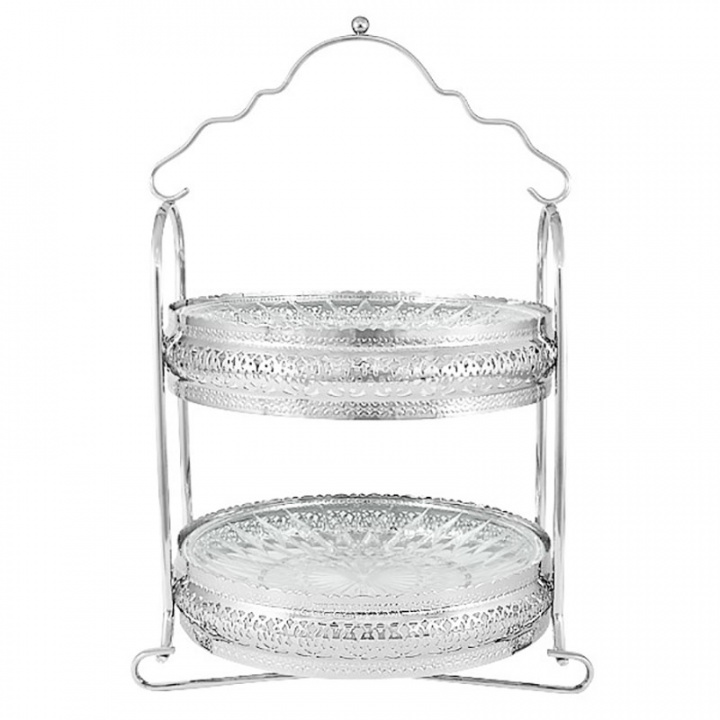 Блюдо сервировочное двухъярусное Regent Silverware Британи 23x20x33см