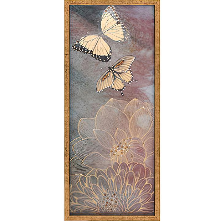 Панно настенное Ozverler Бабочки и цветы 42x102см
