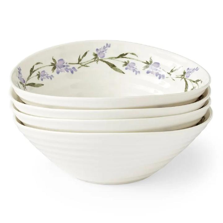 Набор тарелок для каши и хлопьев Portmeirion Sophie Conran Lavandula 4шт