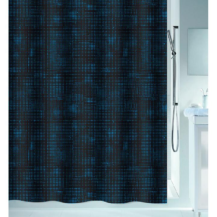Штора для ванной комнаты Spirella Georges, цвет черный с синим