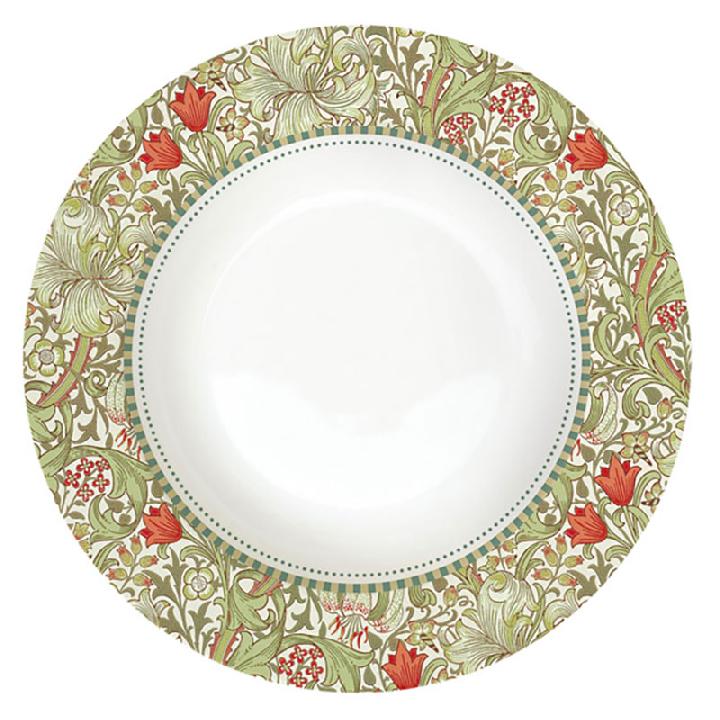 Тарелка суповая Easy Life William Morris, цвет зеленый