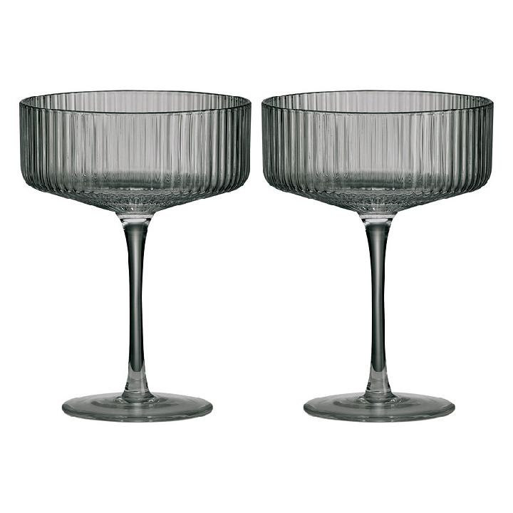 Набор бокалов для коктейля Pozzi Milano 1876 Modern Classic 250мл 2шт, серый