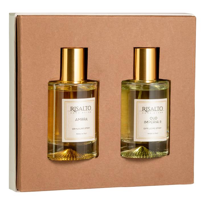 Набор спреев для автомобиля Risalto Конфетная ваниль 50мл + Холодный лед 50мл