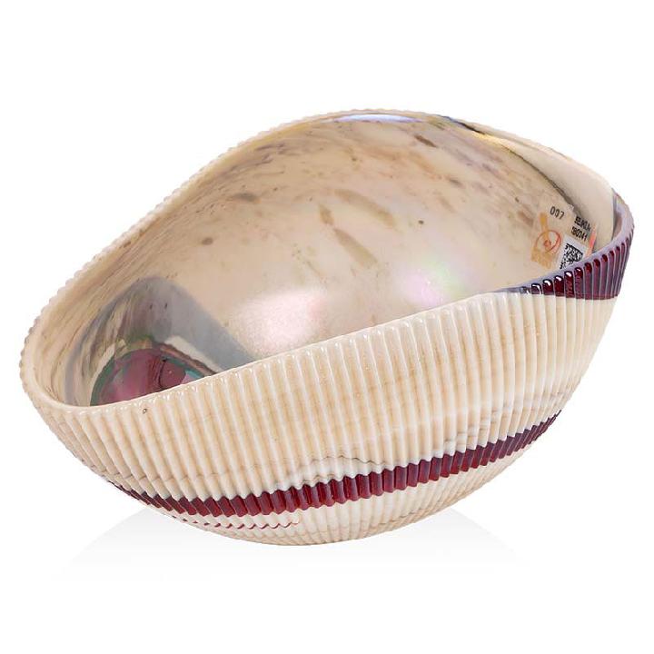 Микро чаша Yalos Shell Mignon, цвет бежевый с бордовым