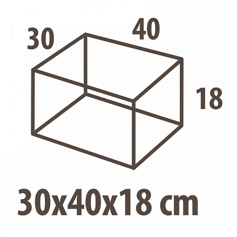 Коробка для хранения Hausmann Blue line 30x40x18см
