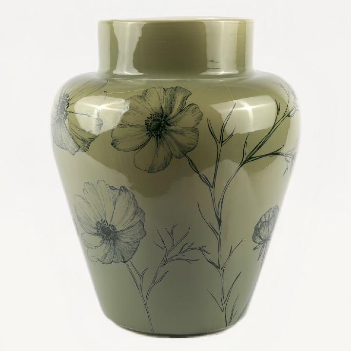 Ваза Ильинская Дымов Керамика Космея вечер 20.00