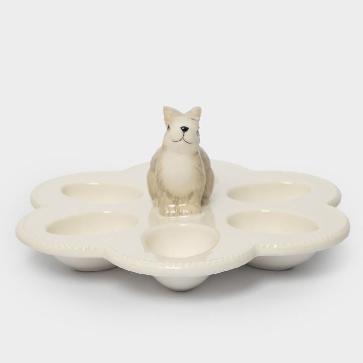 Блюдо пасхальное Anna Lafarg Пасха Натуральная Кролик с цветами 22х9см