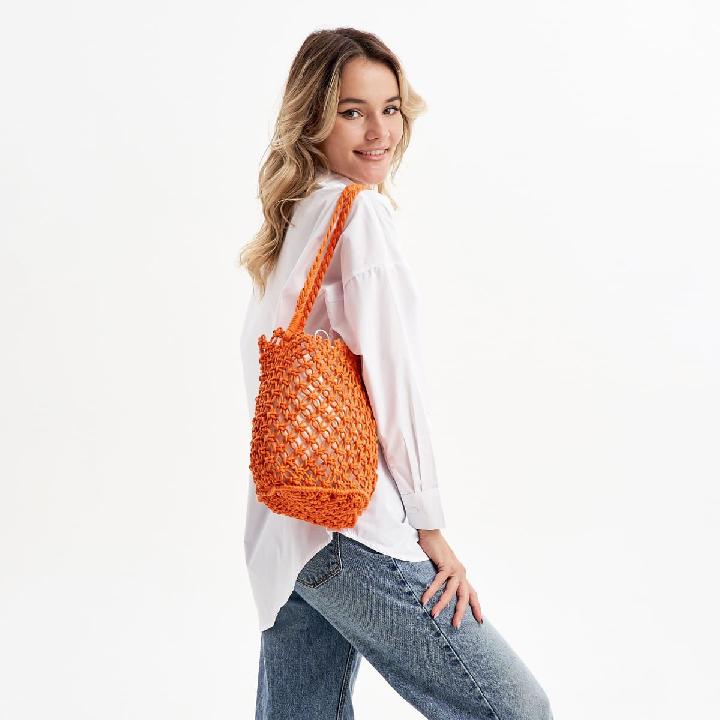 Сумка-шоппер Jane's Story, цвет оранжевый