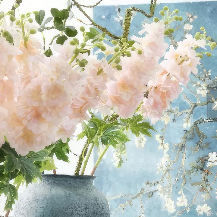 Цветы искусственные FloDecor Дельфиниум 80см, светло-розовый