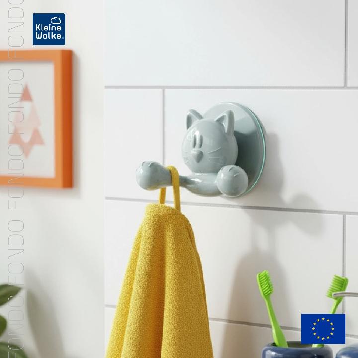 Крючок настенный Kleine Wolke Jolly Hooks Cat Platinum