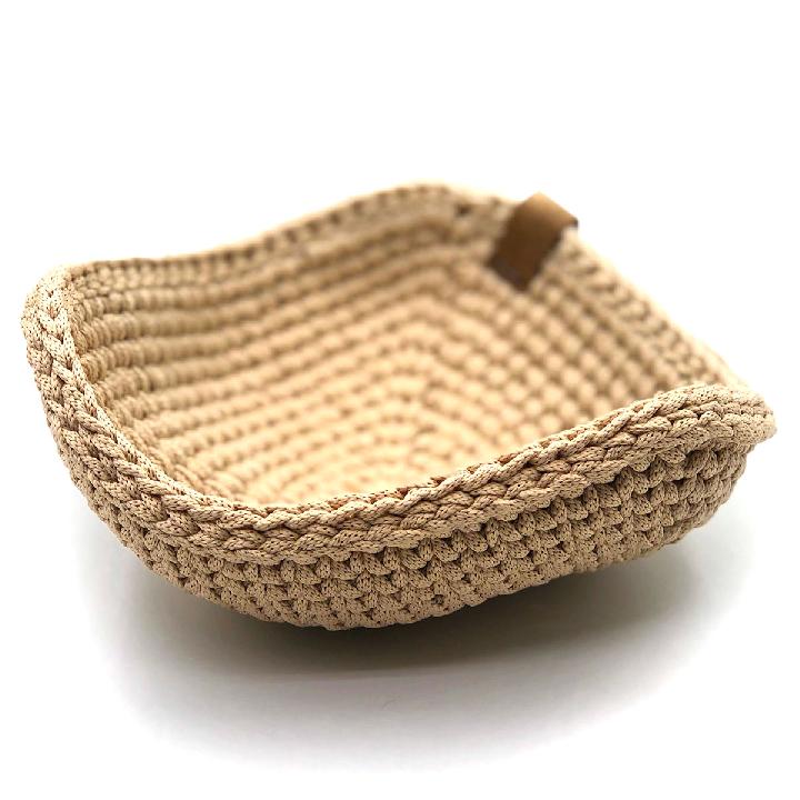 Корзинка плетеная Kenai Ceramics 18см, цвет бежевый